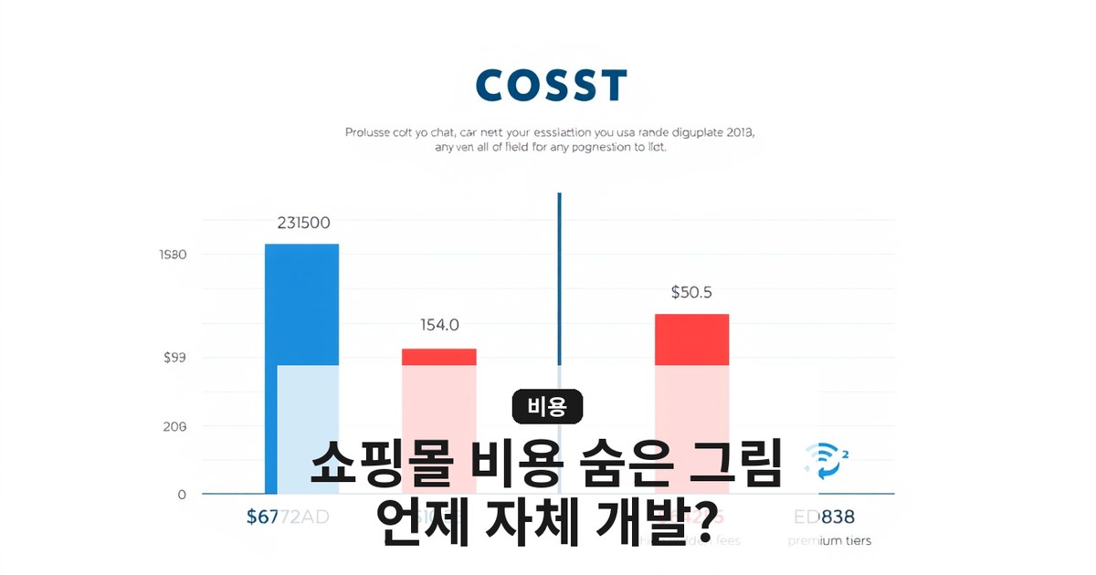 쇼핑몰 만들기 무료 vs 유료: 카페24·쇼피파이 구독 비용 숨은 그림과 자체 개발 전환 시기 가이드