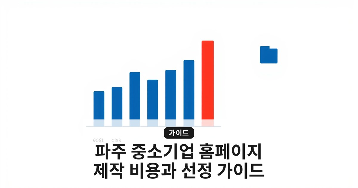 경기·파주 중소기업 홈페이지 제작 비용과 IT 외주 업체 선정 체크리스트