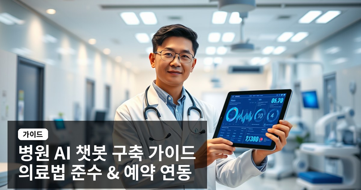 2026 병원 AI 챗봇 구축 가이드: 의료법 준수와 예약 연동으로 전환율 높이는 실전 전략