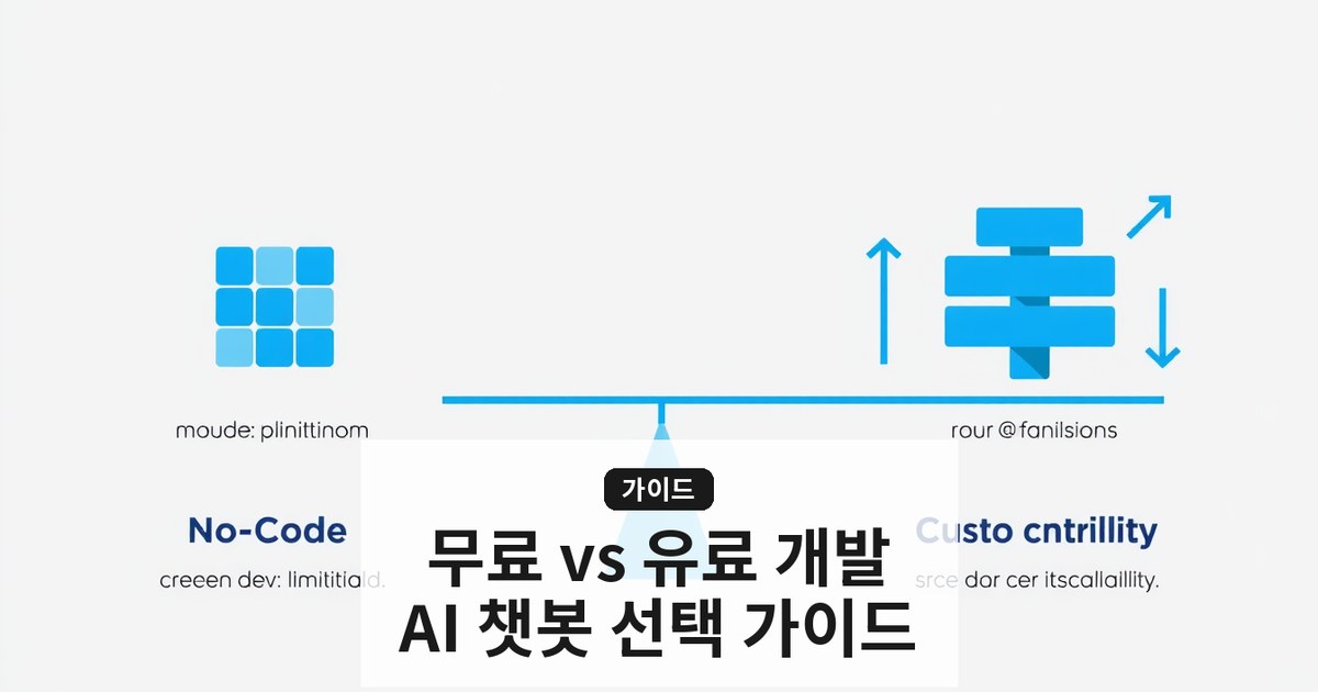 [무료 vs 유료 개발 비교] AI 챗봇 만들기: No-Code 플랫폼으로 시작하면 되는가?